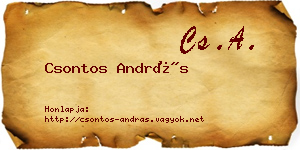 Csontos András névjegykártya